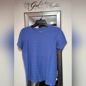 Laura Scott Textured Short Sleeve Women's Tee Grape hued Lavender